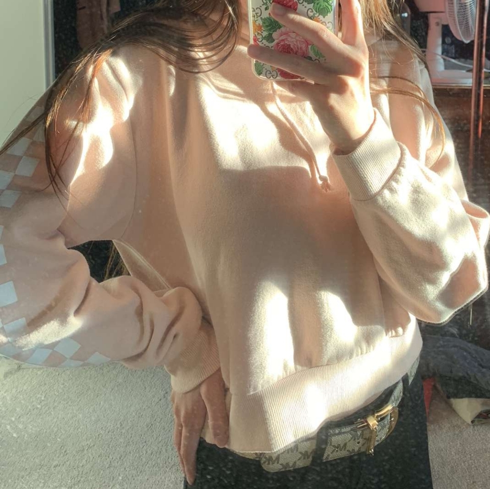 VANS Dusty Pink Cropped Hoodie - Picture 1 of 5